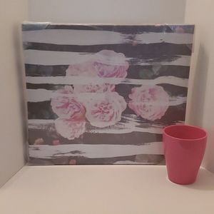 Wall art and matching vase